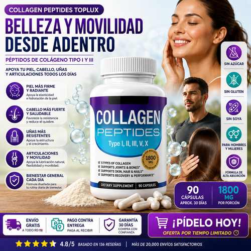 Collagen Peptides Toplux – Complejo de Péptidos de Colágeno Múltiple