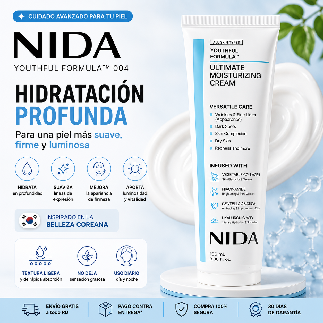 Crema Facial Rejuvenecedora Coreana NIDA™