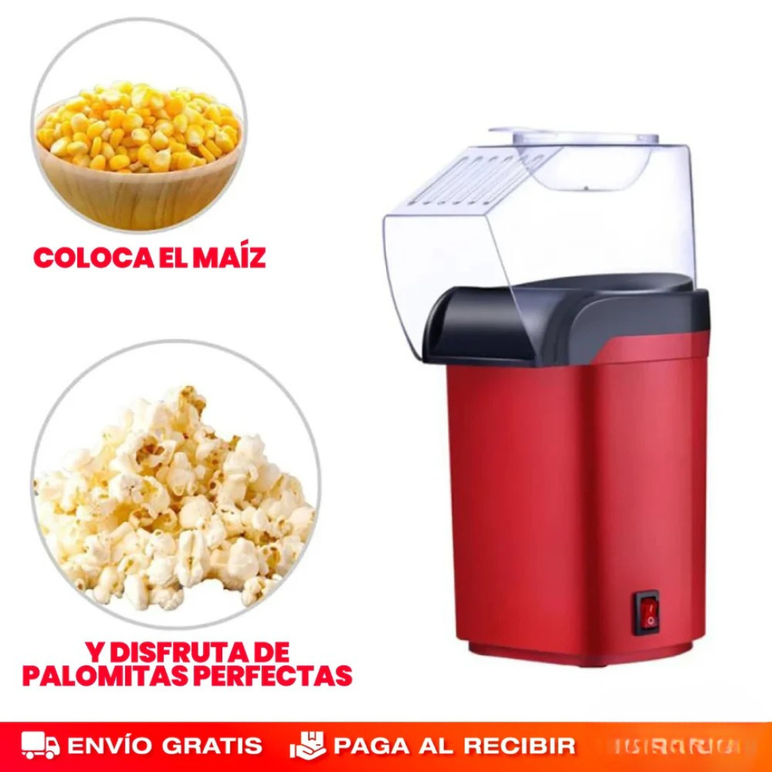 🎥✨ Máquina para Hacer Palomitas de Maíz – Sin Aceite | Estilo Retro | Lista en 3 Minutos